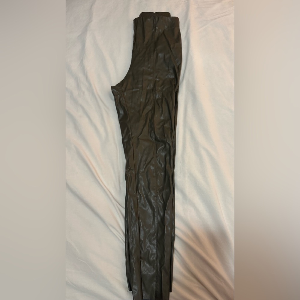 High waisted Faux Leather Pants